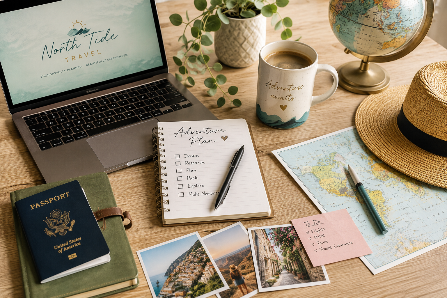 Travel advisor comparing guided tour itineraries