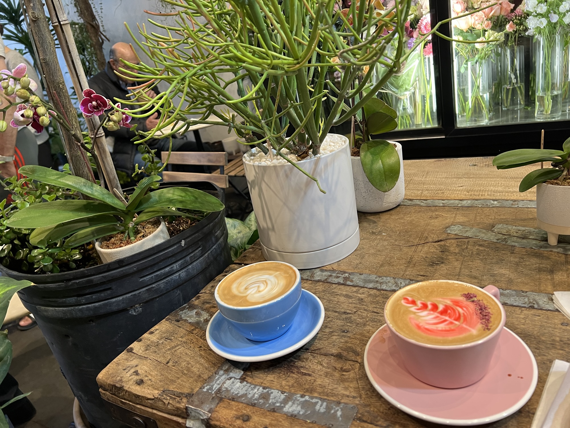 A beautiful coffee experience during free time while traveling